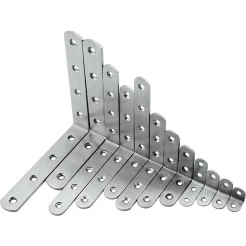 Stainless Steel Corner Bracket 90 degree L Shape Bracket Furniture Hardware Accessories