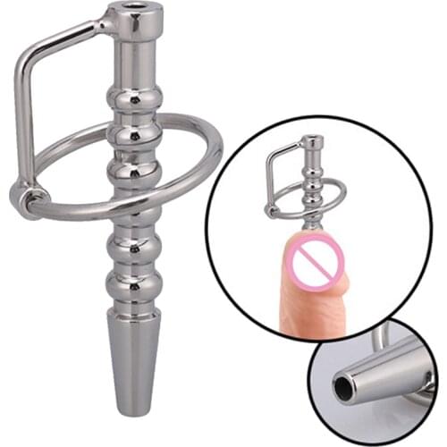 Sex Fetish Stainless steel Urethral Dilators Sounding Penis Plug With Glans Rings Sounds Catheters Sex Products for Men