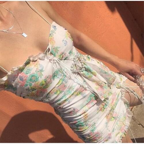 Sequins embroidery New Exquisite spring summer printing heart shaped sequins buckle condole belt falbala dress
