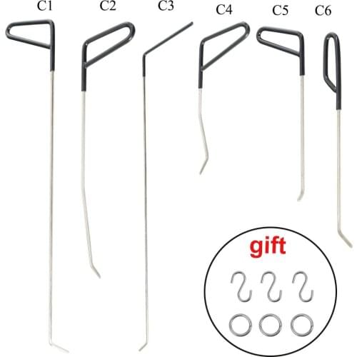 WHDZ Tools Hooks Push Rods-Door Dings Hail Repair DIY hand tools set ( 6 Pieces )+3pcs S and O Hook rods accessorise Gift
