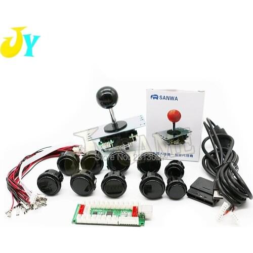 Japan Sanwa Joystick JLF-TP-8YT Fighting Rocker With OBSF Push Buttons Zero Delay Arcade for Jamma Arcade DIY Kit PC PS3