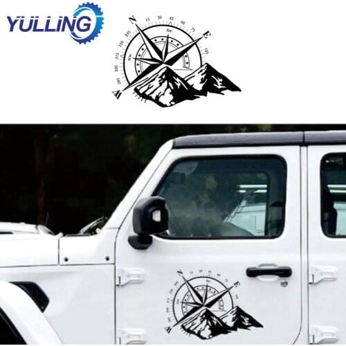 YULLING Black Off Road Compass Snow Mountain Decal Hood Graphic Vinyl Car Sticker Washable Wholesale