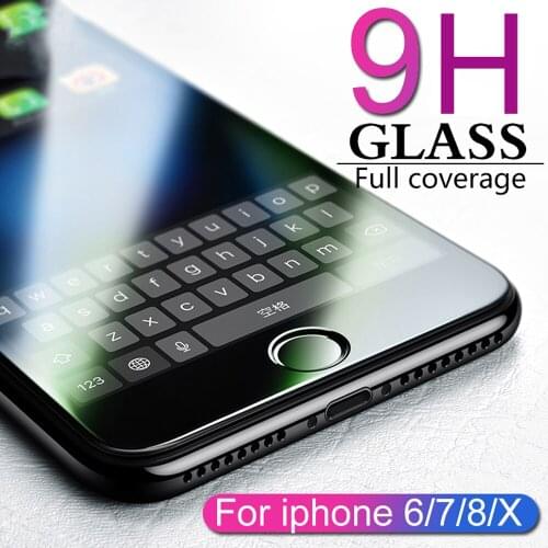 Tempered glass for iphone X XR XS MAX phone screen protector for iphone S 7 8 plus 6 6S 5 5S SE 5C 4 4s glass protective film