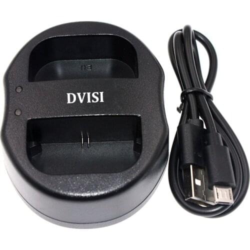 1Pc LP-E6 LP E6 LP-E6N Dual 2-Port USB Charger for Canon EOS 5D2 5D3 70D 60D 6D 7D Mark II III Digital Camera+USB Cable
