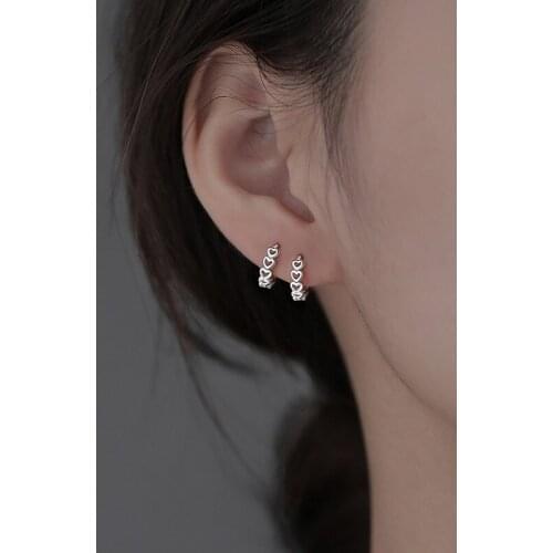 925 sterling silver hollow love earrings temperament heart-shaped earrings earrings 2021 new trendy net red ear buckles