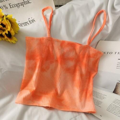 HELIAR Women Y2k Tops Colorful Crop Tops Knitted Women Tank Tops Spaghetti Camis INS Crop Tops Women Clothes