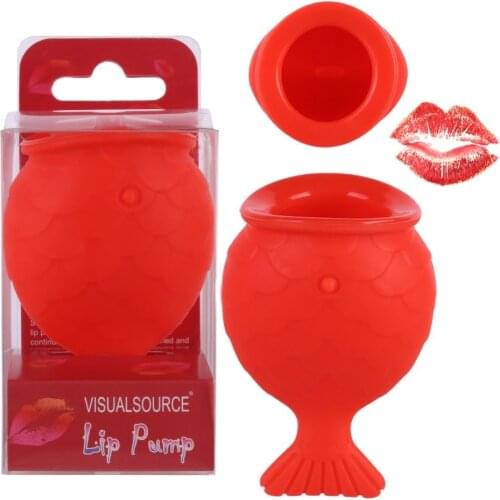 Women Silicone Sexy Full Lip Plumper fish shape Lip Enhancer Device Nipple Increase lips Lip Plump Pro