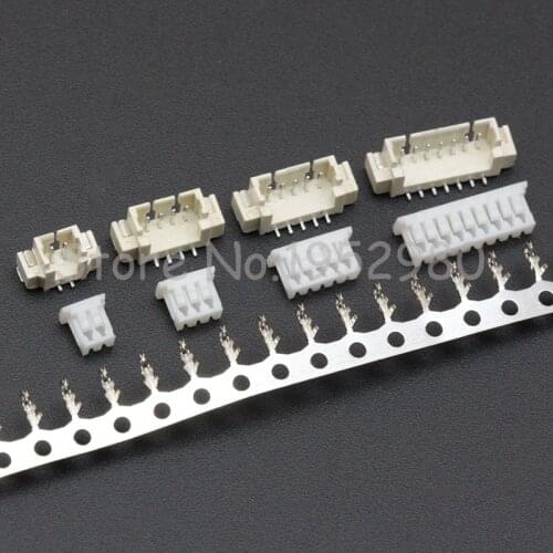 10 Set 1.25mm Pitch Connector JST Right Angle Vertical Pin 2/3/4/5/6/7/8/9/10/11/12P ( Pin Header + Housing + Terminal )