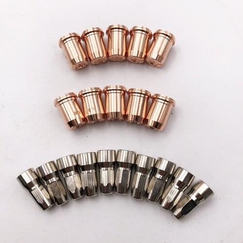 10pcs Electrode PR0117 and 10pcs Nozzle PD0114-10 for Trafimet S75 cutting torch plasma cutting consumables