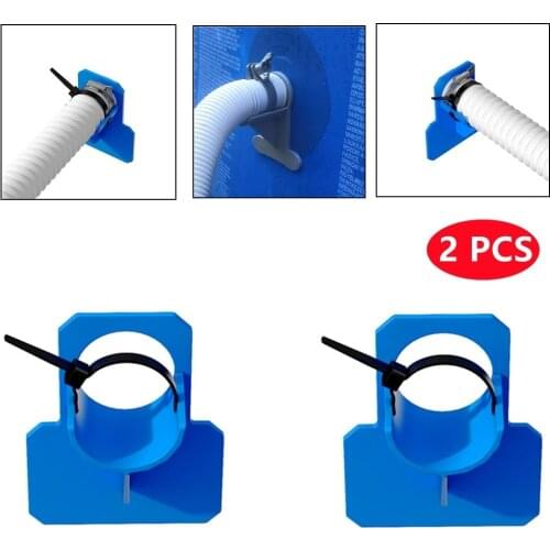 2Pcs Swimming Pool Pipe Holder Support Mount Supports Pipes 30-38mm For Intex Incoming Water Horizontal Holder With Cable Tie x2