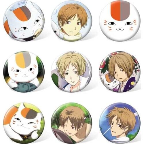 9 PCS/LOT Anime Natsume Yuujinchou Badge Toy Brooch Takashi Madara Model Doll Cosplay Pins Toys