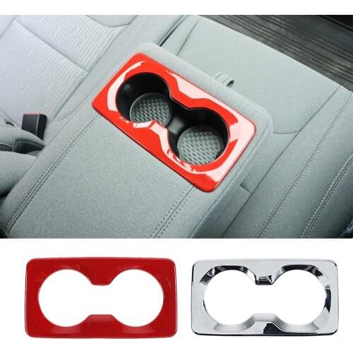 ABS Rear Armrest Water Cup Holder Panel Decoration Cover Trim for Dodge Ram 1500 2018+ Interior Car Accessories