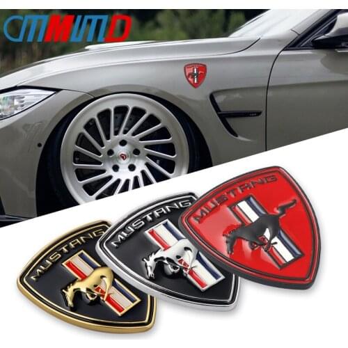 Car 3D Metal Chrome Running Horse Sticker for Ford Mustang Shelby GT Rear Trunk Decor Emblem Car Styling Accessories