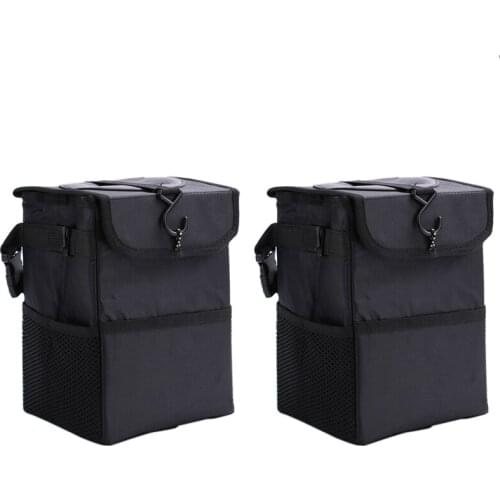 Car Garbage Bag Waterproof Car Trash Can with Lid Auto Door Seat Back Garbage Bag Hanging Leak-Proof Car Storage
