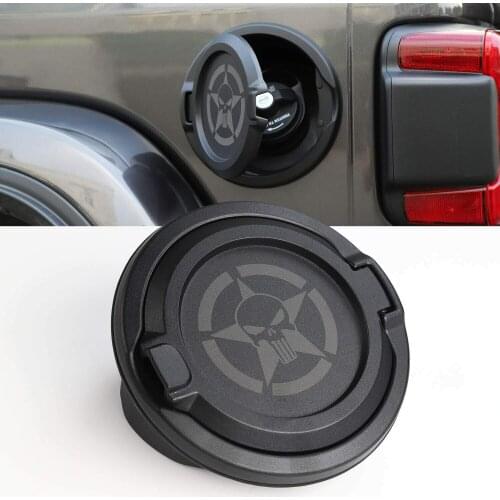 Car Exterior Fuel Tank Filler Door Cover Gas Cap Trim for Jeep Wrangler JL 2018
