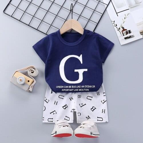 6M-5T Boys Childrens Sets Short Sleeve Cotton Kids Clothes Summer Boys 2-piece Suits Fashion Kids Boutique Clothing Wholesale