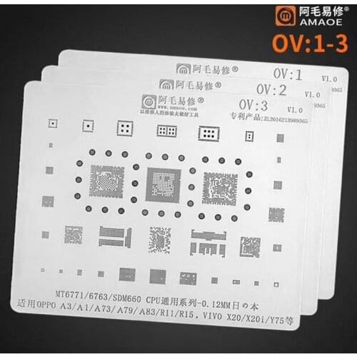 For OPPO VIVO PMIC POWER WIFI NAND CPU RAM PA BGA221 BGA254 MT6755V MSM8940 IC CHIP BGA TIN Reballing Stencil Solder Template