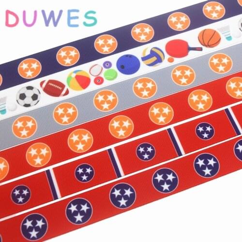 DUWES 50yards ball printed grosgrain Ribbon Accessory hairbow headwear decoration Wholesale OEM D1031