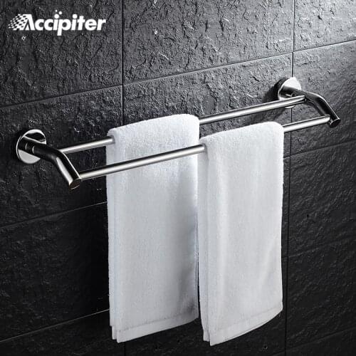 Stainless Steel Double Towel Bar/Towel Holder Round Square Modern Design Bathroom Accessories Bathroom Hardware