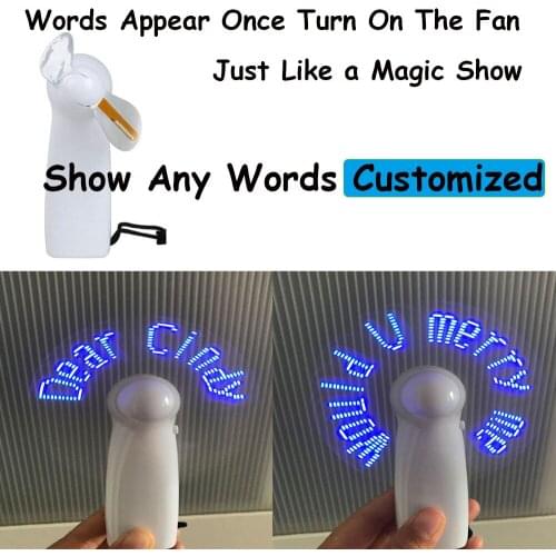 Fan with Customized Word,Words Appear Once the Fan Turns On,Special Gift for Husband / Mom / Women / Men