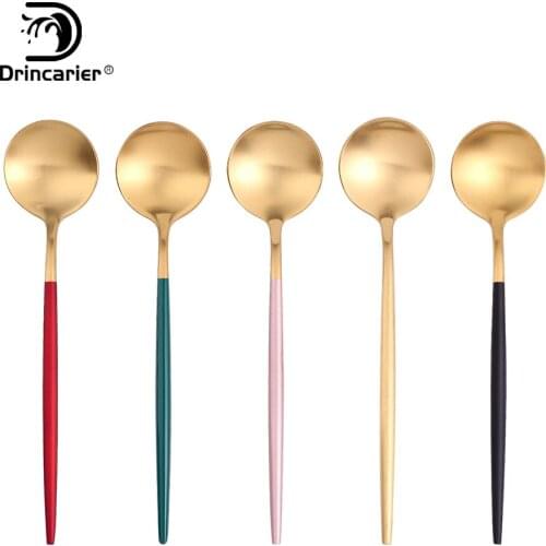 Stainless Steel Spoon Korean Style Spoon Household Exquisite Long Handle Spoon Soup Bibimbap Spoon Kitchen Dining korean Spoon