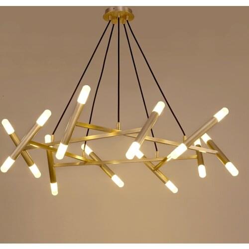 Nordic living room light luxury chandelier model bedroom branch molecular light modern minimalist designer art lamps