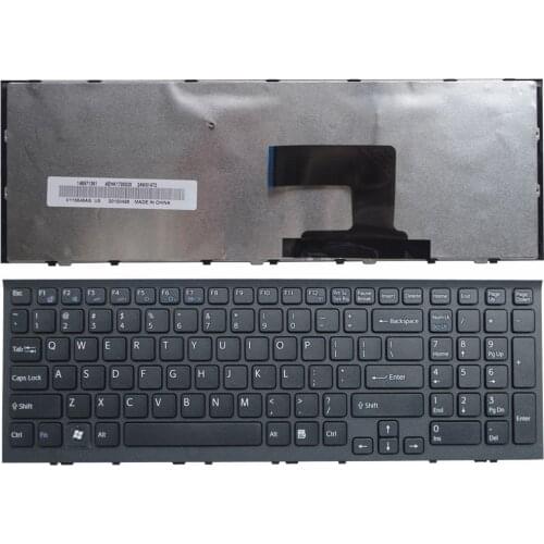 New Laptop Keyboard for Sony VPC-EH VPCEH series black Frame US Version 148970811 AEHK1U00010 V116646E PCG-71811L English