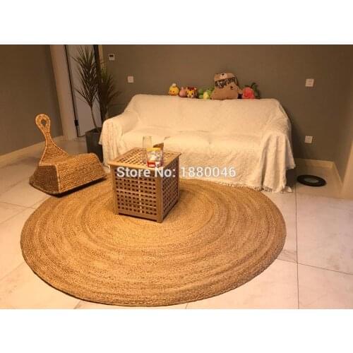 New Coming Southeast Asian Style carpet Natural Reed round carpet Hand-made rattan grass rugs and carpets for home living room