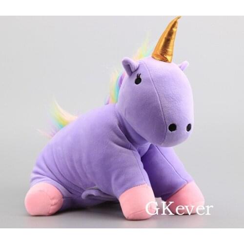 Cartoon Figure Unicorn Plush Cushion Pillow Purple Color Adorable Soft Stuffed Dolls 46 CM
