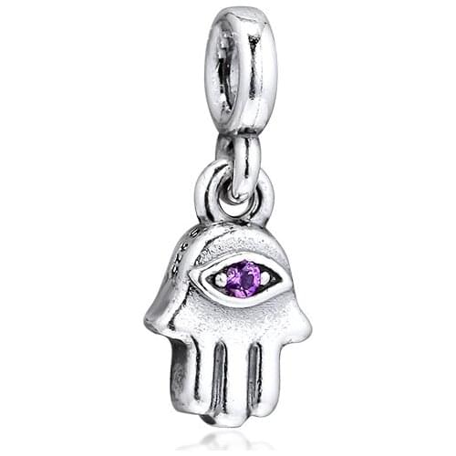 Fit Pandora Me Bracelets 925 Sterling Silver My Hamsa Hand Dangle Charm Micro Small Hole Beads for Jewelry Making DIY Gift