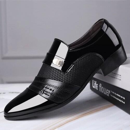 Mazefeng Fashion Slip On Men Dress Shoes Men Oxfords Fashion Business Dress Men Shoes New Classic Leather MenS Suits Shoes