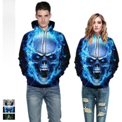 3 Style Ice Skull Alien 3D Printed Hoodies Men Women Unisex Sweatshirts Hooded Pullover Plus Size Fashion Outwear New Dropship