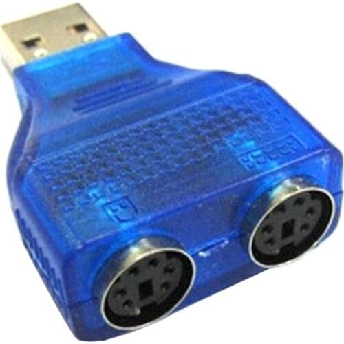 R58A Slim USB 2.0 To PS 2 Adapter Dongle To Use Your PS/2 Keyboard/ Mouse On A Usb Port Computer Accessories