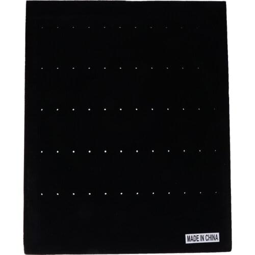 Blesiya 60-Hole Velvet Jewelry Frame Tray Rings Earrings Display Holder