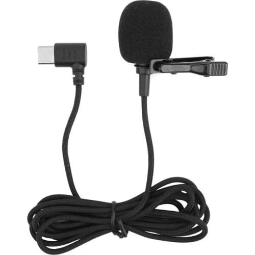TYPE-C Interface Lavalier Microphone Omnidirectional Clip-on Mic Fit for SJCAM SJ8 SJ9 SJ10 Action Camera Accessories