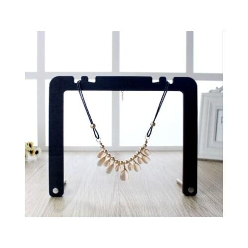 High Quality Acrylic Necklace Display Stand Necklace Holder Store Earring Showing Shelf Hanging Case Jewelry Organizer Rack