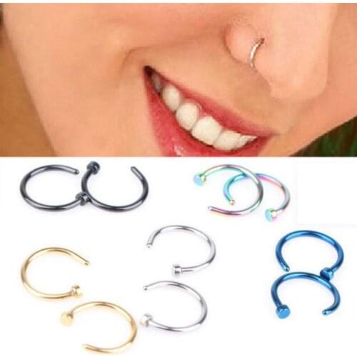 Nose screw Nose ring Earrings Steel making Personality Fashion Women Men 1PC New High-quality