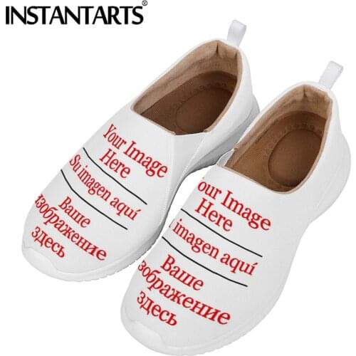 INSTANTARTS Womens Sneakers Shoes Custom Brand Design Print Casual Ladies Flats Slip-on Loafers Mujer Zapatos Dropshipping