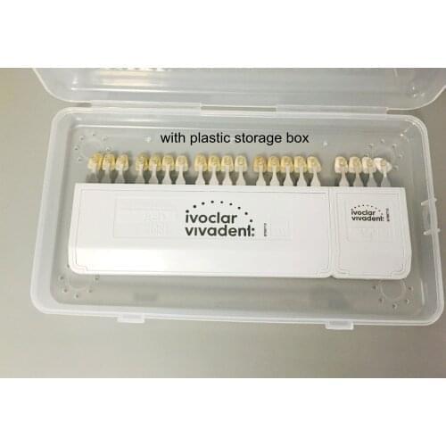 5pcs/Lot Ivoclar Vivadent Dental Shade Guide 20 Colors Porcelain Teeth With Plastic Box