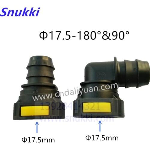 17.5mm 180 80 degree Exhaust pipe quick connector for Peugeot and Citroen fuel line quick connector two 2pcs a lot