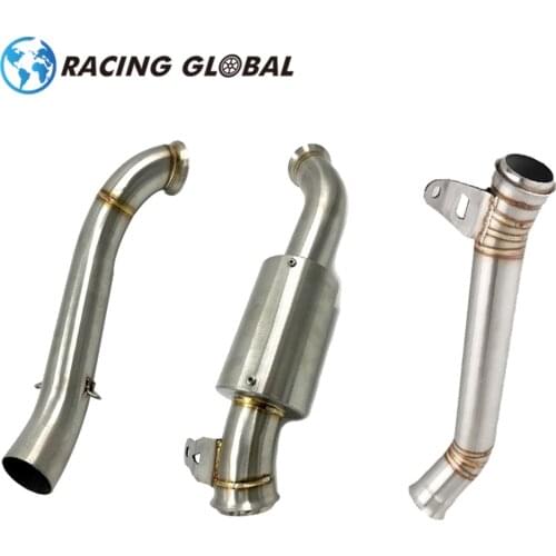 ALCON-Racing Titanium Alloy Slip On Middle Pipe Eliminator Silencer Exhaust Middle Pipe For KTM 690 FOR Duke 690 2012-2017
