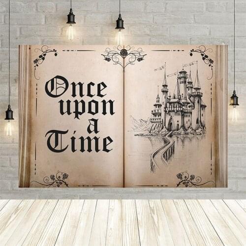 Avezano Fairy Tale Book Background Photography Retro Castle Princess Romantic Wedding Birthday Party Backdrop Photo Studio Props