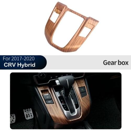 Car Peach Wood Grain Gear Shift Frame Trim Cover for Honda CRV CR-V 2017-2020