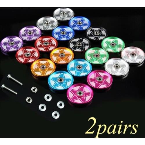 Free Shipping 2 Pairs 19mm Aluminum Alloy Guide Roller With Bearings Spare Part For DIY Tamiya Mini 4WD Racing Car Model