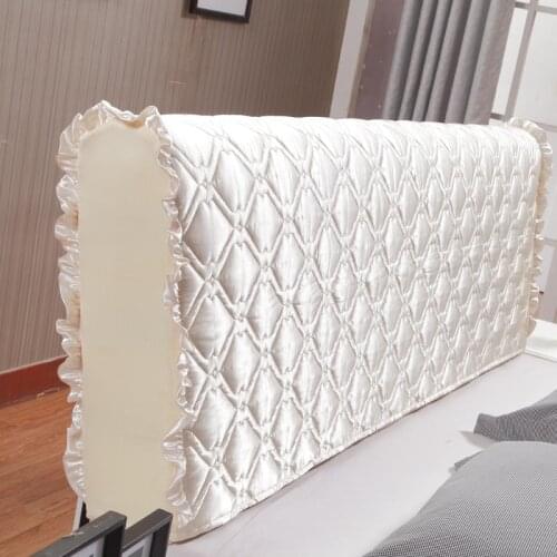 JaneYU 1.5m1.8m 2m Leather Bed Head Cover Arc Dust Cover Protective Cover Cloth And Cotton Thickening Bed Head Cover