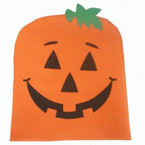 50x60cm Halloween Pumpkin Chair Cover Cloth Pumpkin Chair Seater Back Cover for Home Coffee Store Halloween Home decor Supplies