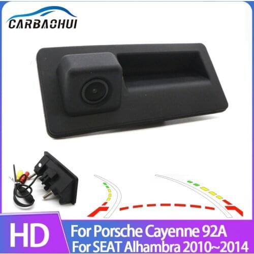 Dynamic Trajectory Tracks car Rear View Camera for Porsche Cayenne 92A 2011~2014 for SEAT Alhambra 2010~2014 Night Vision CCD HD