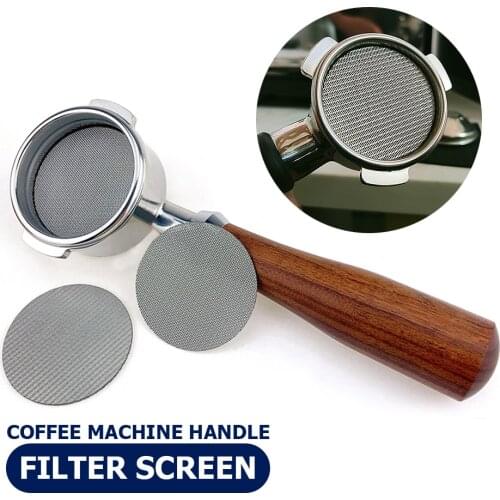 51/53/58.5mm Coffee Machine Handle Filter Screen Stainless Steel Reusable Filters Secondary Diversion Screen Coffee Accessories