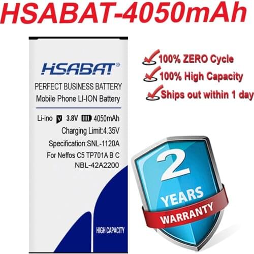 Top Brand 100% New 4050mAh NBL-42A2200 Battery for neffos C5 TP701A B C E in stock