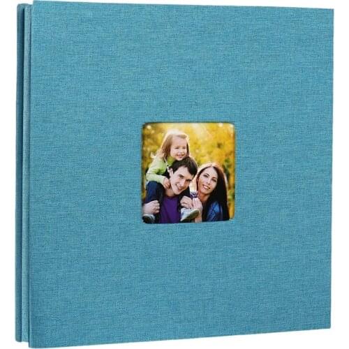 Photo Album Self Adhesive Scrapbook for Wedding/Family/Lovers Linen Cover DIY Gift for Valentines Day Mothers